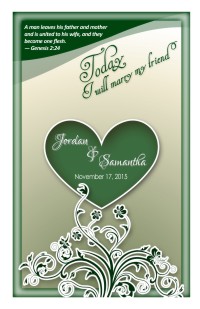 Wedding Program Cover Template 9D - Version 1
